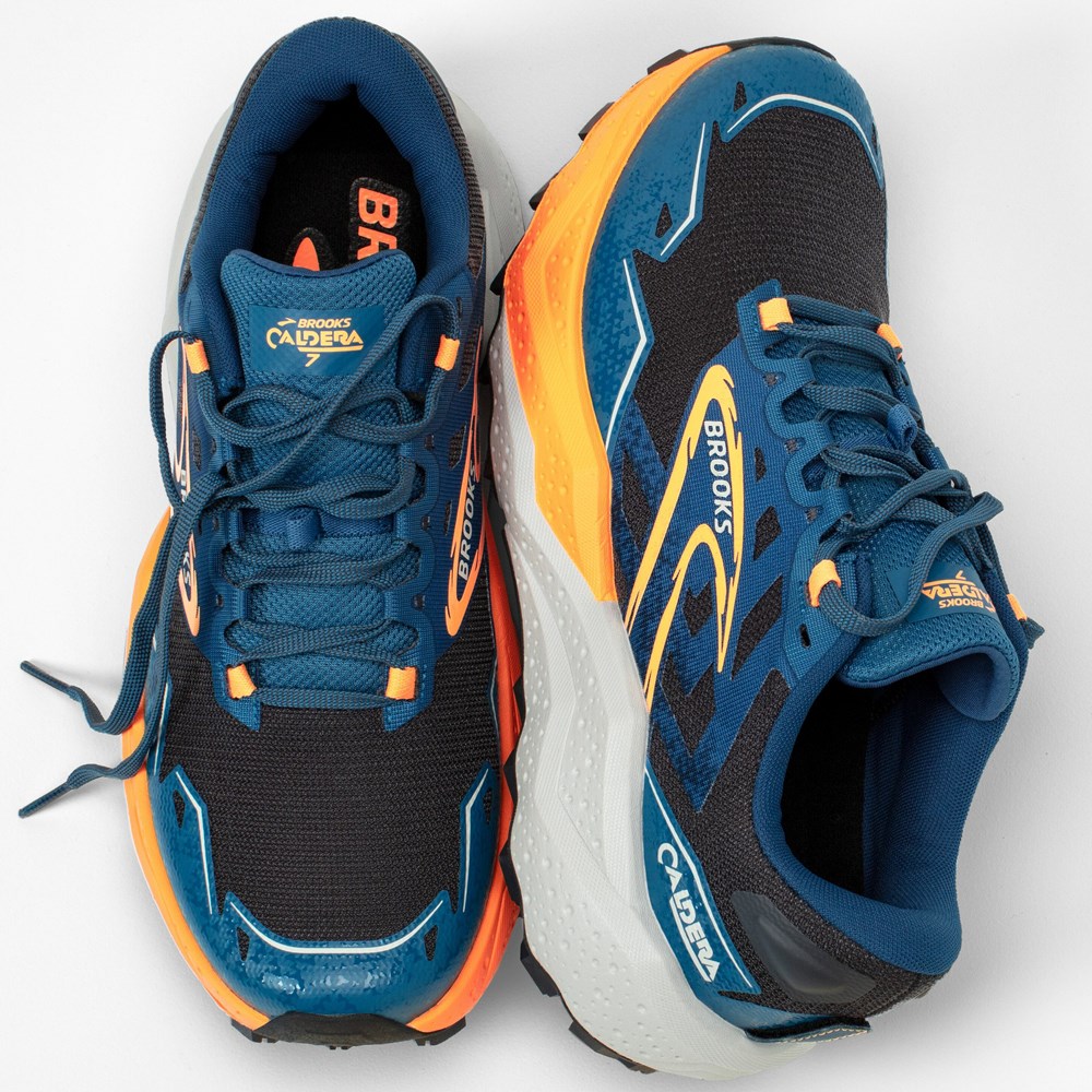 Chaussure Trail Running Brooks Caldera 7 Bleu Orange Homme | FKT-4748011